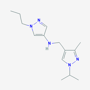 N-{[3-methyl-1-(propan-2-yl)-1H-pyrazol-4-yl]methyl}-1-propyl-1H-pyrazol-4-amine