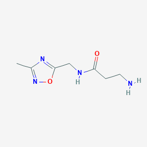 3-amino-N-[(3-methyl-1,2,4-oxadiazol-5-yl)methyl]propanamide