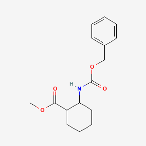 molecular formula C16H21NO4 B11729112 Methyl 2-(((benzyloxy)carbonyl)amino)cyclohexanecarboxylate 