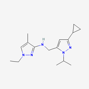 N-{[3-cyclopropyl-1-(propan-2-yl)-1H-pyrazol-5-yl]methyl}-1-ethyl-4-methyl-1H-pyrazol-3-amine