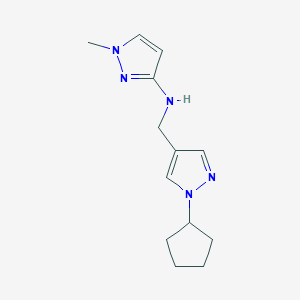 N-[(1-cyclopentyl-1H-pyrazol-4-yl)methyl]-1-methyl-1H-pyrazol-3-amine