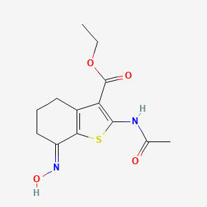 ethyl (7Z)-2-acetamido-7-(hydroxyimino)-4,5,6,7-tetrahydro-1-benzothiophene-3-carboxylate