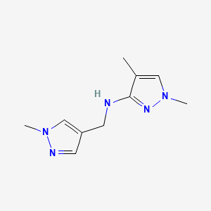 1,4-dimethyl-N-[(1-methyl-1H-pyrazol-4-yl)methyl]-1H-pyrazol-3-amine