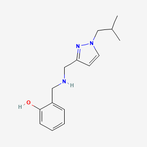 2-[({[1-(2-methylpropyl)-1H-pyrazol-3-yl]methyl}amino)methyl]phenol