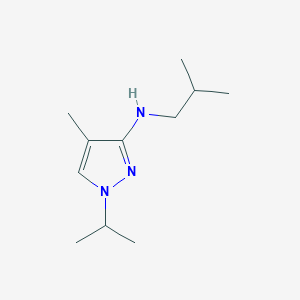 molecular formula C11H21N3 B11729151 4-methyl-N-(2-methylpropyl)-1-(propan-2-yl)-1H-pyrazol-3-amine 