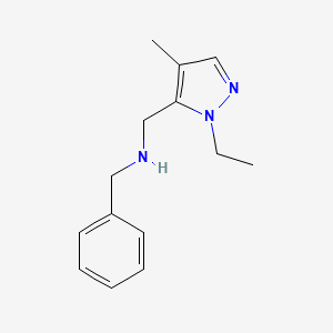 molecular formula C14H19N3 B11729155 benzyl[(1-ethyl-4-methyl-1H-pyrazol-5-yl)methyl]amine 