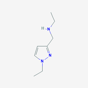 molecular formula C8H15N3 B11729161 ethyl[(1-ethyl-1H-pyrazol-3-yl)methyl]amine 