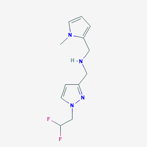 {[1-(2,2-difluoroethyl)-1H-pyrazol-3-yl]methyl}[(1-methyl-1H-pyrrol-2-yl)methyl]amine