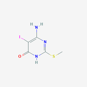 6-Amino-5-iodo-2-(methylthio)pyrimidin-4-ol