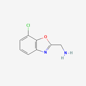 molecular formula C8H7ClN2O B11729223 7-Chlorobenzoxazole-2-methanamine 