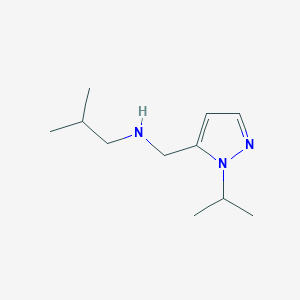 molecular formula C11H21N3 B11729227 (2-methylpropyl)({[1-(propan-2-yl)-1H-pyrazol-5-yl]methyl})amine 