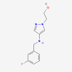 2-(4-{[(3-fluorophenyl)methyl]amino}-1H-pyrazol-1-yl)ethan-1-ol