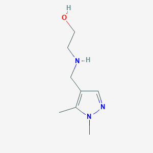 2-{[(1,5-dimethyl-1H-pyrazol-4-yl)methyl]amino}ethan-1-ol