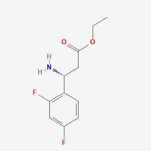 ethyl (3R)-3-amino-3-(2,4-difluorophenyl)propanoate