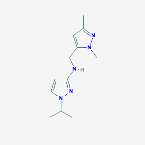 1-(butan-2-yl)-N-[(1,3-dimethyl-1H-pyrazol-5-yl)methyl]-1H-pyrazol-3-amine