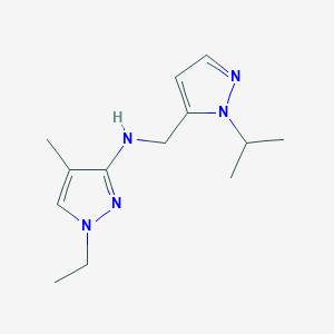 molecular formula C13H21N5 B11729290 1-ethyl-4-methyl-N-{[1-(propan-2-yl)-1H-pyrazol-5-yl]methyl}-1H-pyrazol-3-amine CAS No. 1856018-34-2