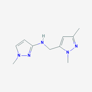 molecular formula C10H15N5 B11729344 N-[(1,3-dimethyl-1H-pyrazol-5-yl)methyl]-1-methyl-1H-pyrazol-3-amine 