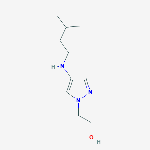 molecular formula C10H19N3O B11729362 2-{4-[(3-methylbutyl)amino]-1H-pyrazol-1-yl}ethan-1-ol 