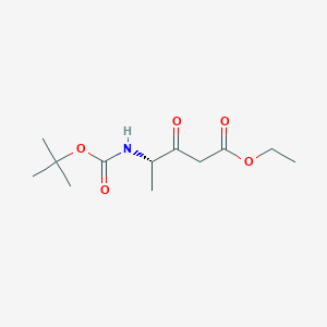 molecular formula C12H21NO5 B11729375 (S)-ethyl 4-((tert-butoxycarbonyl)amino)-3-oxopentanoate 