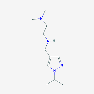 molecular formula C11H22N4 B11729418 [2-(dimethylamino)ethyl]({[1-(propan-2-yl)-1H-pyrazol-4-yl]methyl})amine 