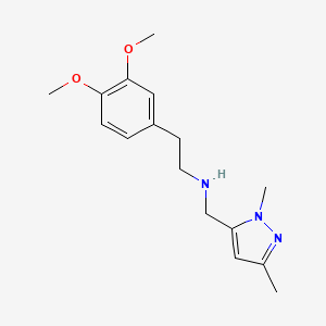 molecular formula C16H23N3O2 B11729422 [2-(3,4-dimethoxyphenyl)ethyl][(1,3-dimethyl-1H-pyrazol-5-yl)methyl]amine 