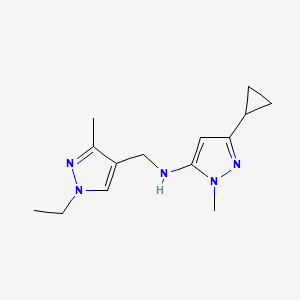 3-cyclopropyl-N-[(1-ethyl-3-methyl-1H-pyrazol-4-yl)methyl]-1-methyl-1H-pyrazol-5-amine