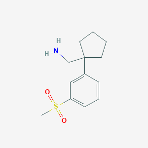 1-[3-(Methylsulfonyl)phenyl]cyclopentanemethanamine