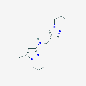 5-methyl-1-(2-methylpropyl)-N-{[1-(2-methylpropyl)-1H-pyrazol-4-yl]methyl}-1H-pyrazol-3-amine