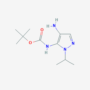 molecular formula C11H20N4O2 B11729468 tert-butyl (4-amino-1-isopropyl-1H-pyrazol-5-yl)carbamate 