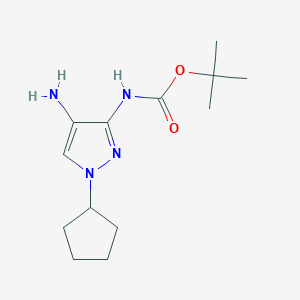 tert-butyl N-(4-amino-1-cyclopentyl-1H-pyrazol-3-yl)carbamate