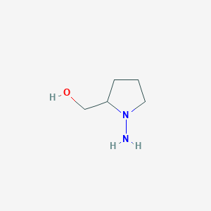 molecular formula C5H12N2O B11729506 (1-Aminopyrrolidin-2-yl)methanol 