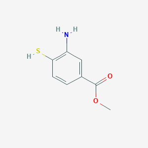 molecular formula C8H9NO2S B11729518 Methyl3-amino-4-mercaptobenzoate 