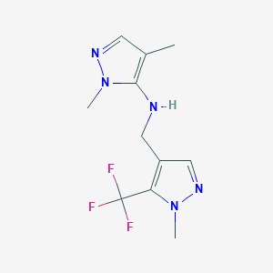 1,4-dimethyl-N-{[1-methyl-5-(trifluoromethyl)-1H-pyrazol-4-yl]methyl}-1H-pyrazol-5-amine