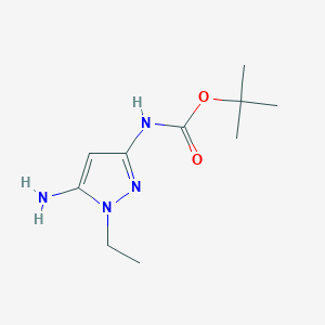 molecular formula C10H18N4O2 B11729531 tert-butyl (5-amino-1-ethyl-1H-pyrazol-3-yl)carbamate 