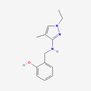 2-{[(1-ethyl-4-methyl-1H-pyrazol-3-yl)amino]methyl}phenol