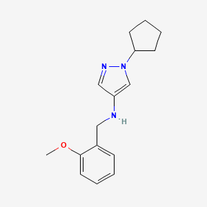 1-cyclopentyl-N-[(2-methoxyphenyl)methyl]-1H-pyrazol-4-amine