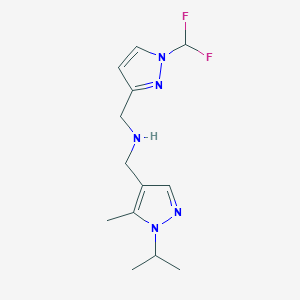 {[1-(difluoromethyl)-1H-pyrazol-3-yl]methyl}({[5-methyl-1-(propan-2-yl)-1H-pyrazol-4-yl]methyl})amine