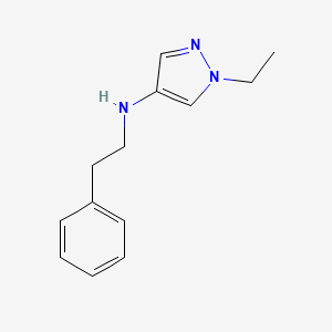 molecular formula C13H17N3 B11729560 1-ethyl-N-(2-phenylethyl)-1H-pyrazol-4-amine 