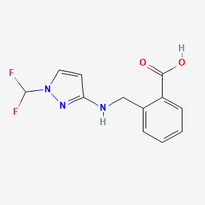 2-({[1-(difluoromethyl)-1H-pyrazol-3-yl]amino}methyl)benzoic acid