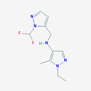 N-{[1-(difluoromethyl)-1H-pyrazol-5-yl]methyl}-1-ethyl-5-methyl-1H-pyrazol-4-amine