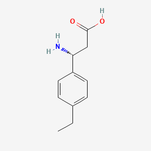 molecular formula C11H15NO2 B11729613 (3R)-3-amino-3-(4-ethylphenyl)propanoic acid CAS No. 1196690-95-5