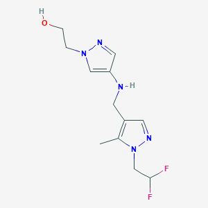 2-[4-({[1-(2,2-difluoroethyl)-5-methyl-1H-pyrazol-4-yl]methyl}amino)-1H-pyrazol-1-yl]ethan-1-ol