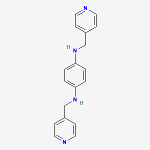 molecular formula C18H18N4 B11729622 1-N,4-N-Bis(pyridin-4-ylmethyl)benzene-1,4-diamine 