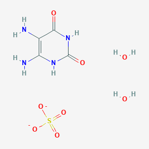 molecular formula C4H10N4O8S-2 B11729629 Diaminopyrimidine-2,4-diol dihydrate sulfate 