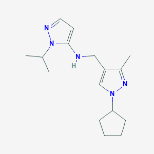 N-[(1-cyclopentyl-3-methyl-1H-pyrazol-4-yl)methyl]-1-(propan-2-yl)-1H-pyrazol-5-amine