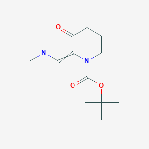 molecular formula C13H22N2O3 B11729635 Tert-butyl 2-[(dimethylamino)methylidene]-3-oxopiperidine-1-carboxylate 