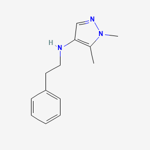 molecular formula C13H17N3 B11729654 1,5-dimethyl-N-(2-phenylethyl)-1H-pyrazol-4-amine 