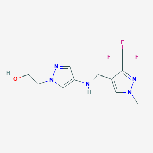 2-[4-({[1-methyl-3-(trifluoromethyl)-1H-pyrazol-4-yl]methyl}amino)-1H-pyrazol-1-yl]ethan-1-ol