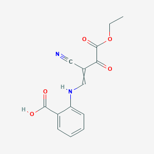 2-[(2-Cyano-4-ethoxy-3,4-dioxobut-1-EN-1-YL)amino]benzoic acid