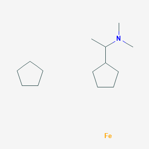 molecular formula C14H29FeN B11729715 cyclopentane;1-cyclopentyl-N,N-dimethylethanamine;iron 